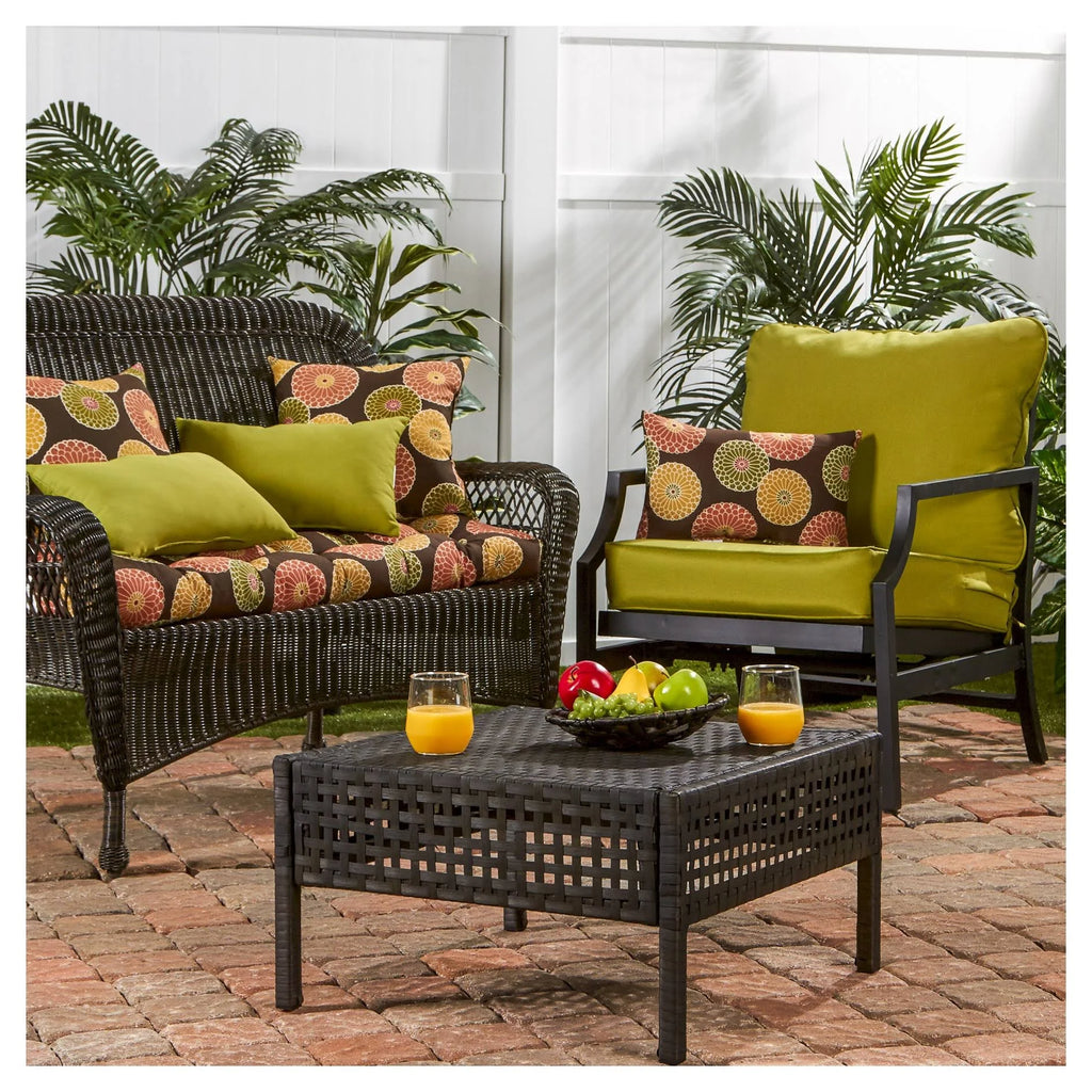Flowers on Chocolate Outdoor Swing Bench Cushion U40500