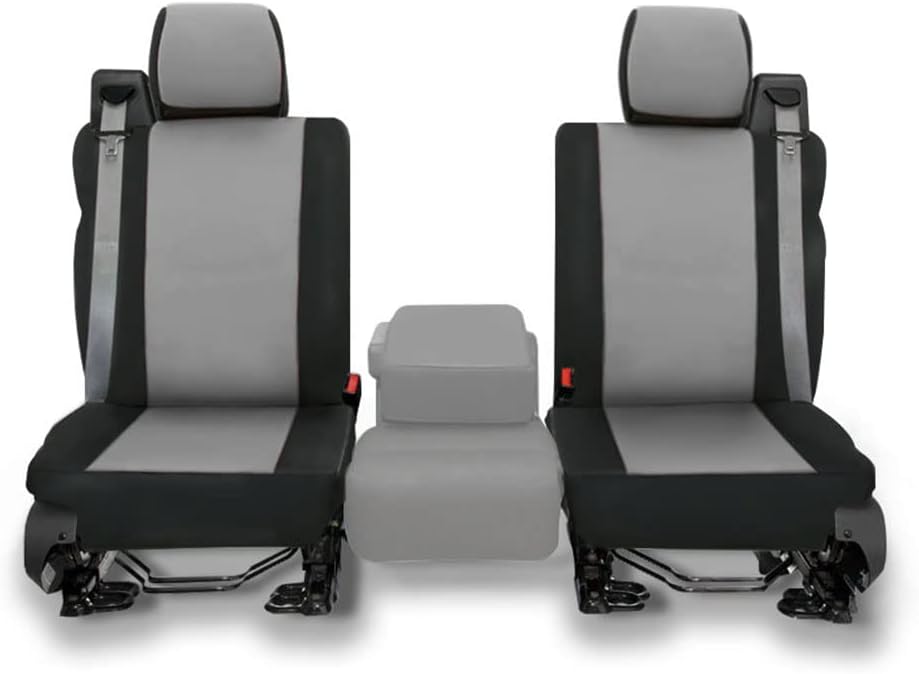 Custom Fit Pickup Truck Neoprene Front Seat Covers Gray Black A3305