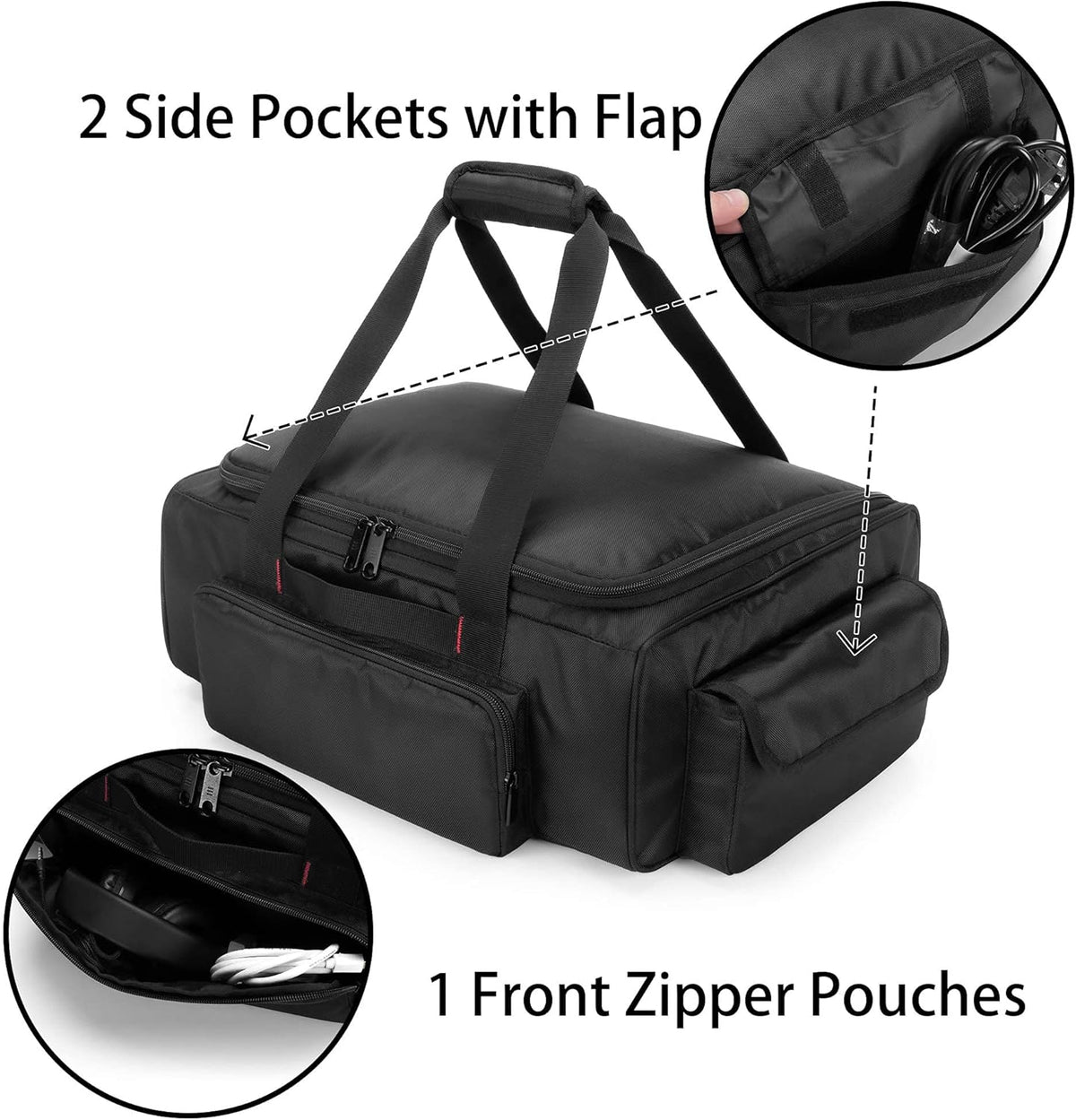 Black Underseat Truck Storage Organizer with Detachable Divider I341