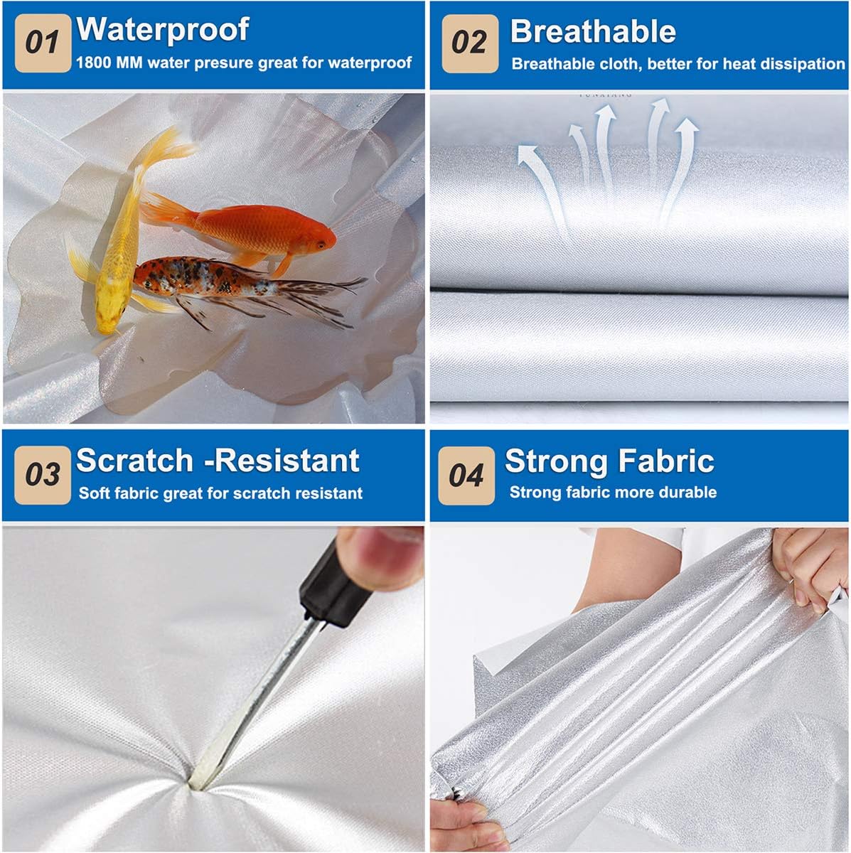 Oxford Car Cover Waterproof All Weather 193 X 72 X 59 inch S90572