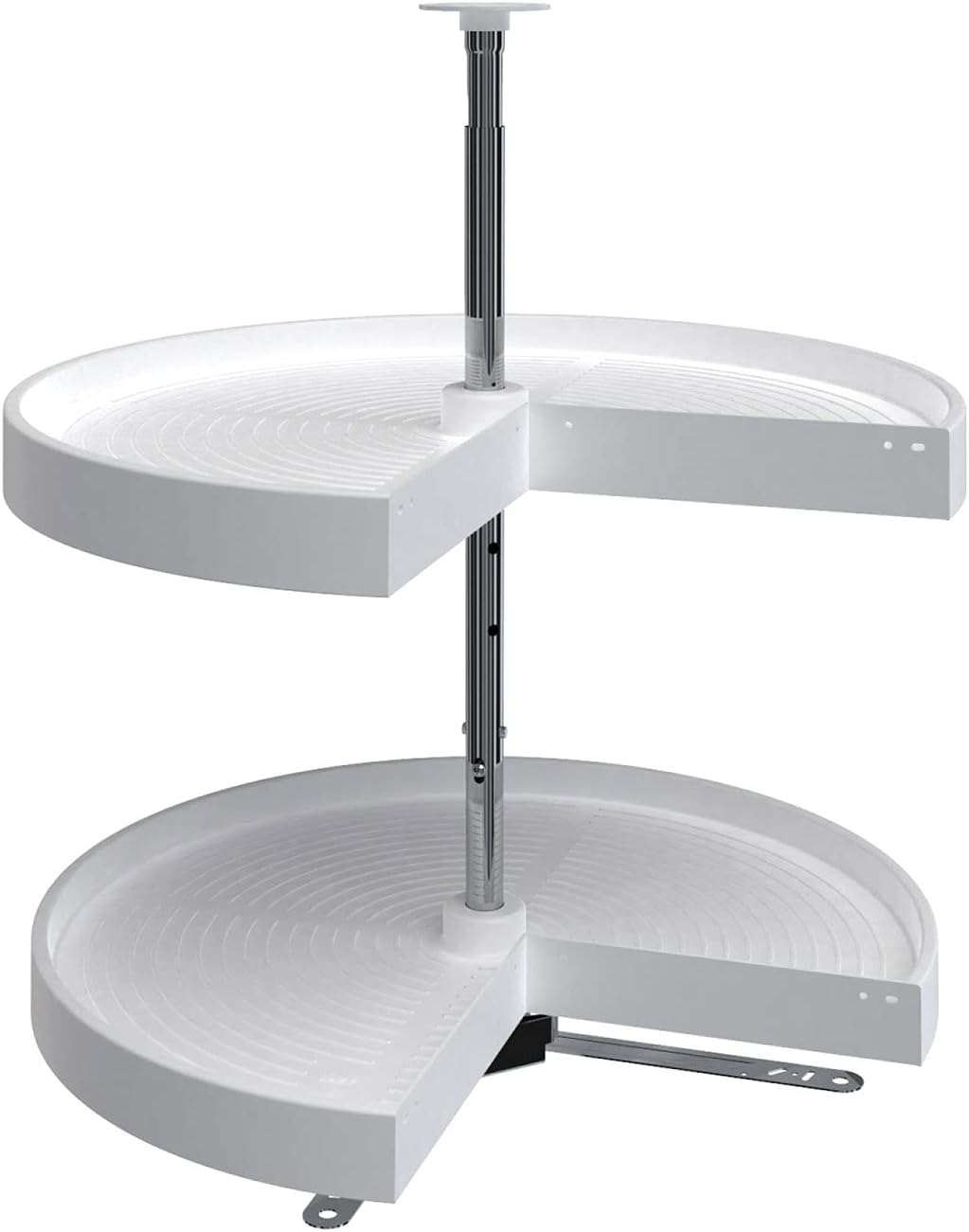 White 32-Inch 2-Shelf Lazy Susan Cabinet Organizer I5181