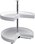 White 32-Inch 2-Shelf Lazy Susan Cabinet Organizer I5181
