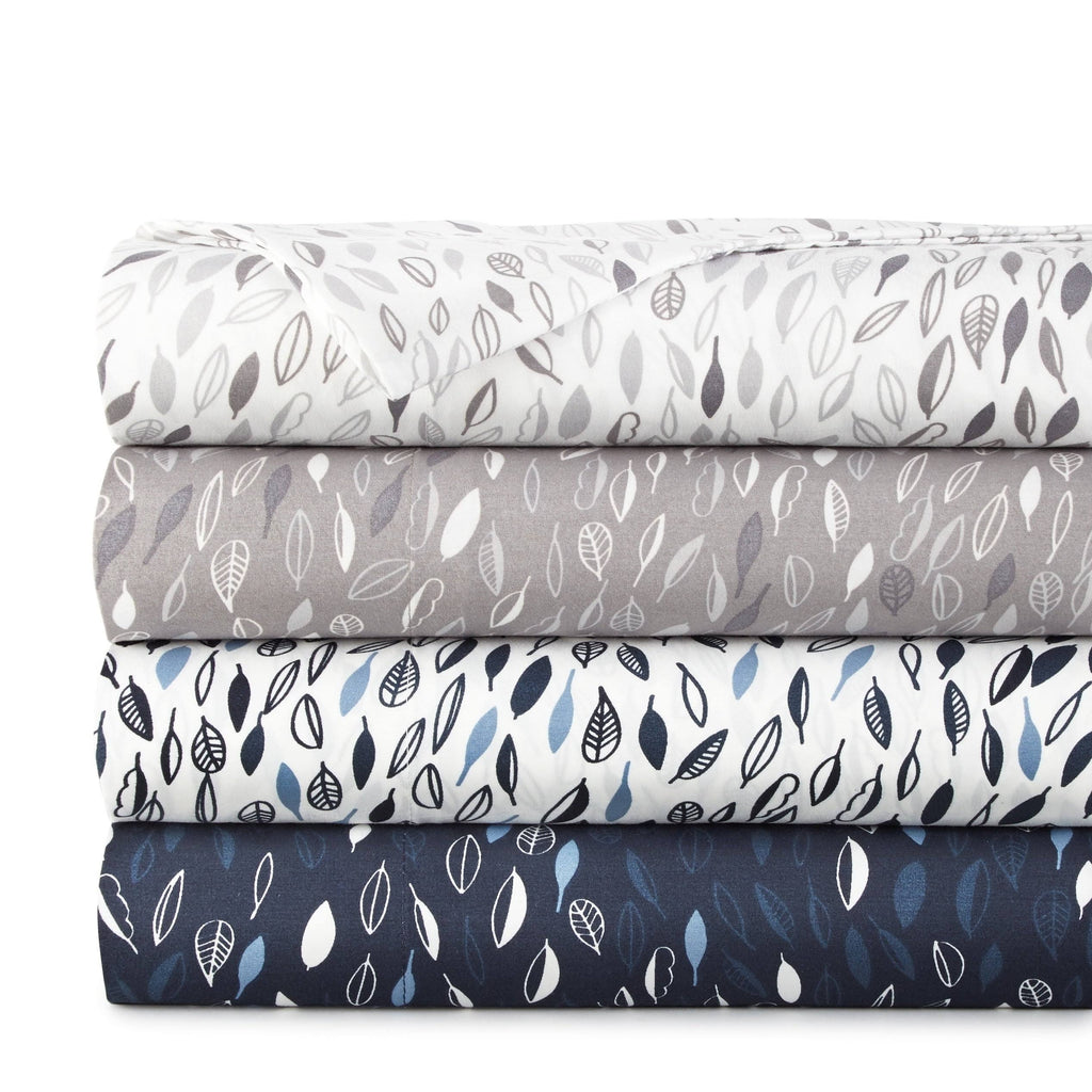 Blue 4-Piece Printed Bed Sheet Set G418842