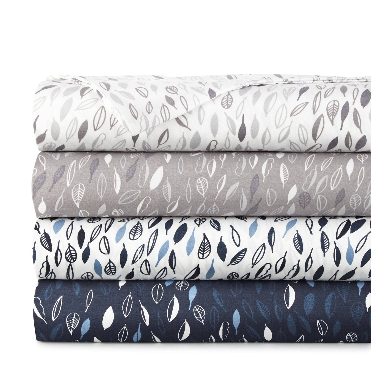Blue 4-Piece Printed Bed Sheet Set G418842