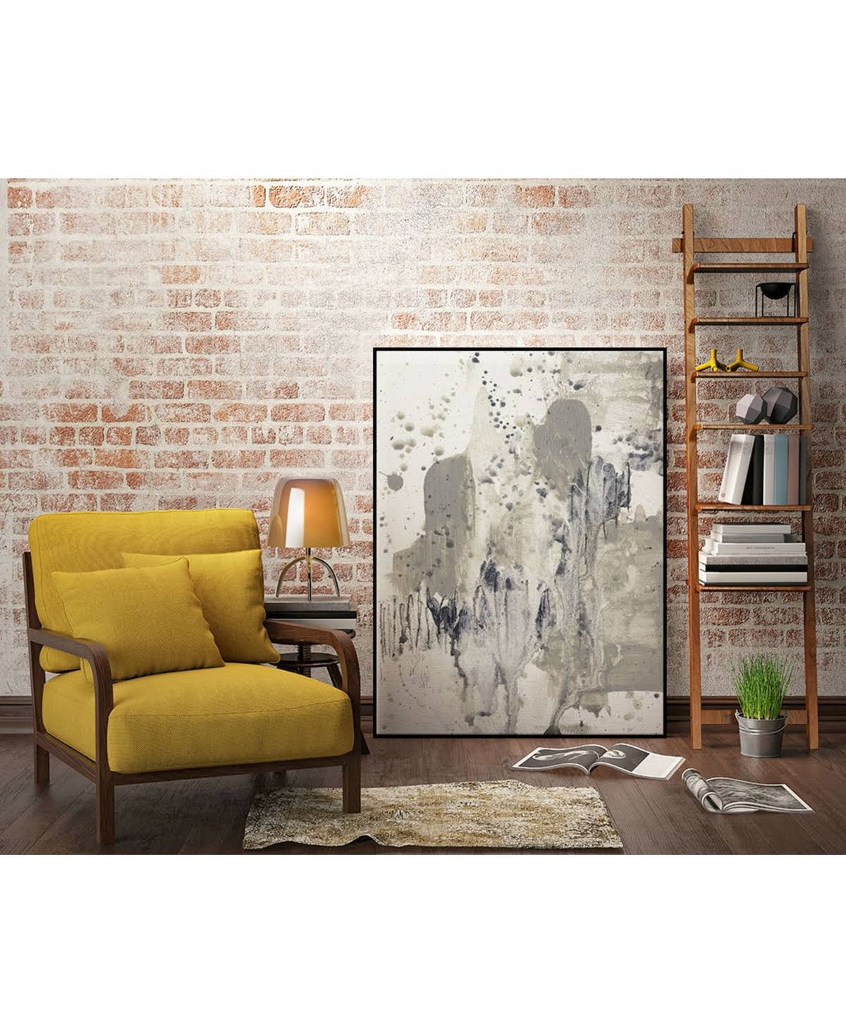 Framed Canvas Art Block D5555