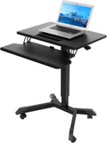 Height Adjustable Rolling Desk with Keyboard and 4 Lockable Casters M772