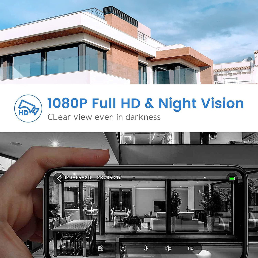 1080P HD Wireless Video Doorbell Camera with Chime B328137
