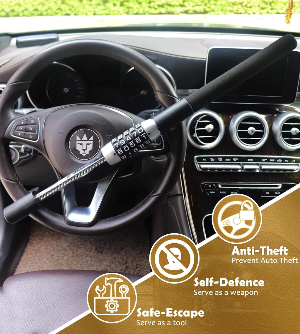 Steering Wheel Lock Anti Theft Extendable Heavy Duty Universal Car Truck SUV Q262