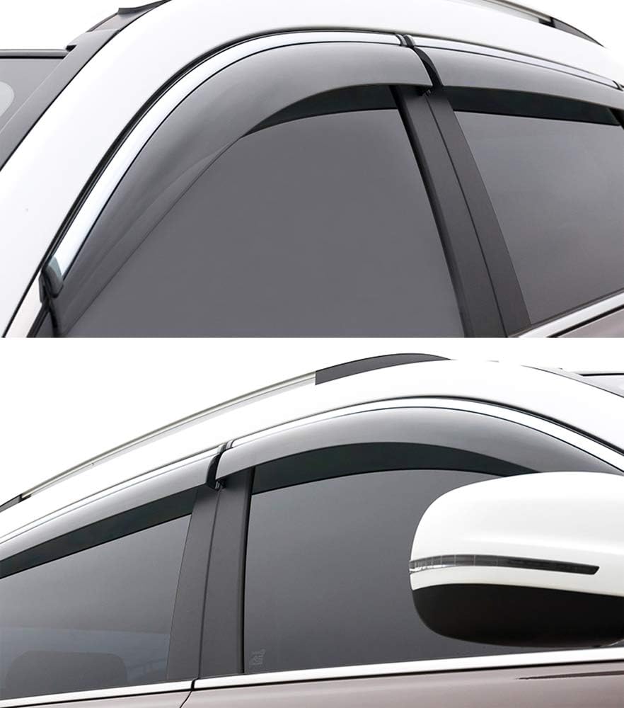 Car Window Visor Vent Shade Deflector Sun Rain Guards D2449