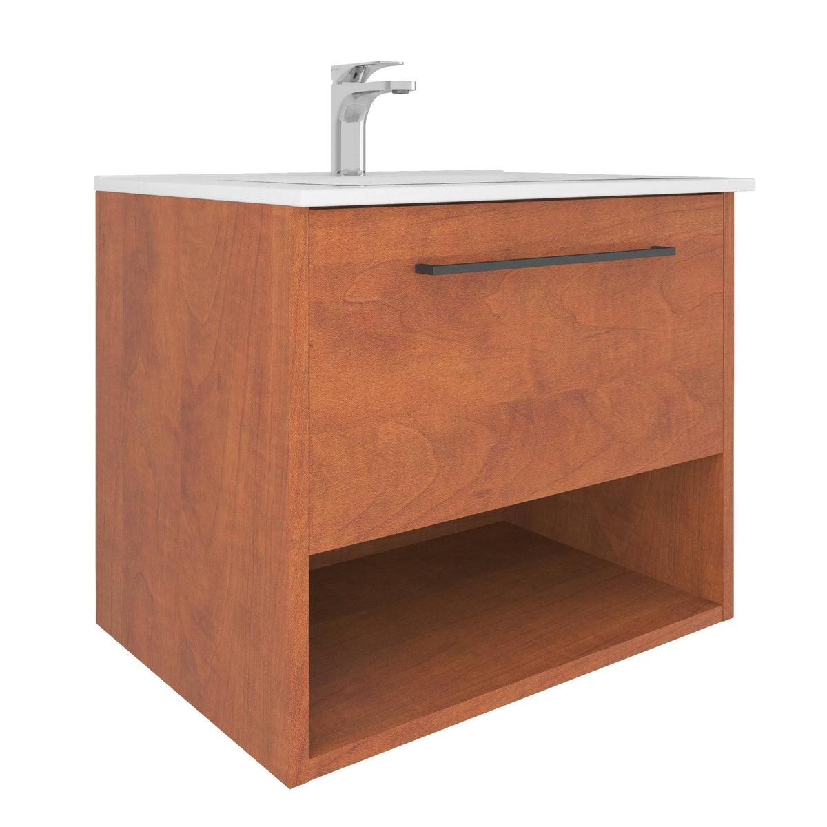 24x22 Autumn Oak Wood Bathroom Vanity Cabinet with Ceramic Top Sink O6744