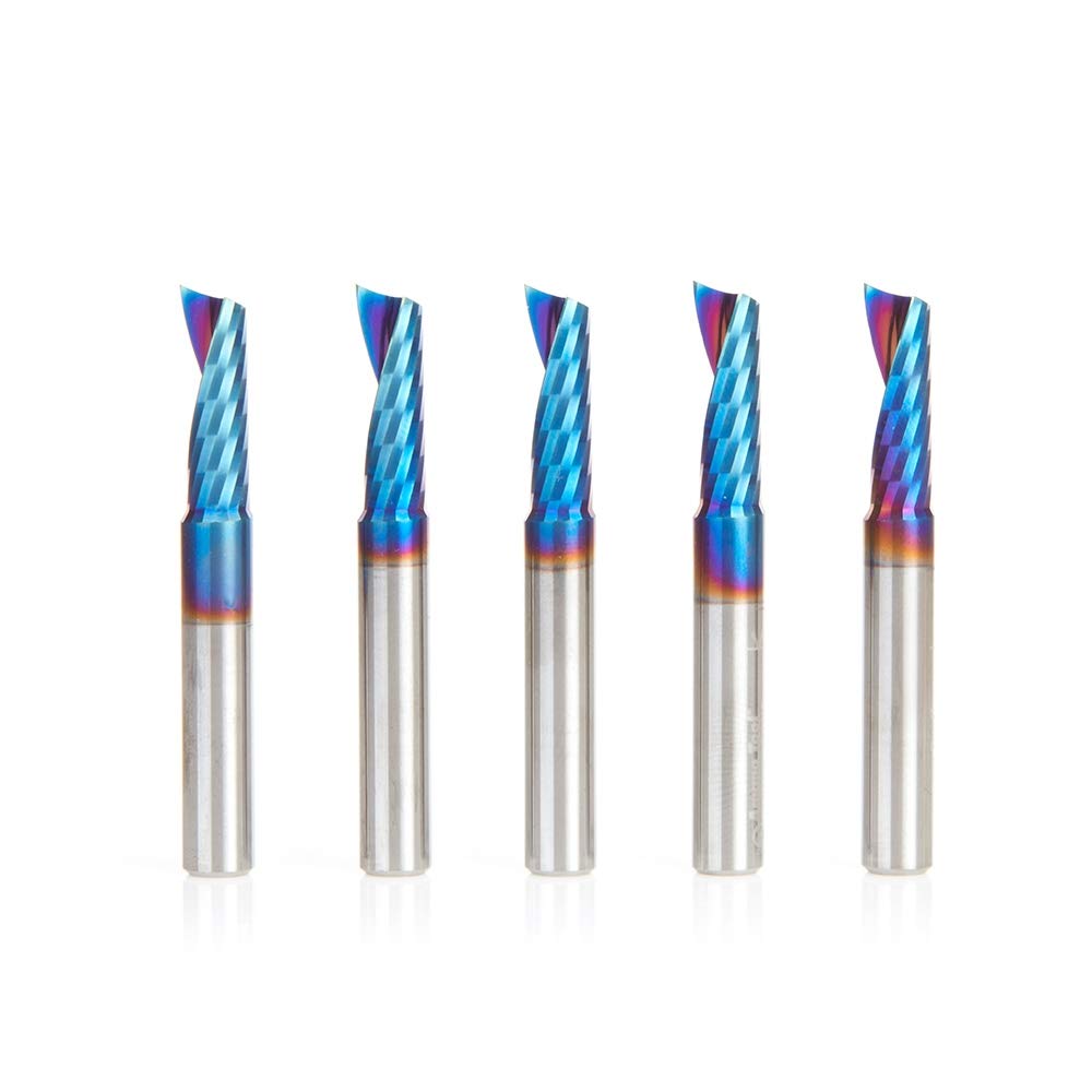 Solid Carbide Spiral CNC Router Bit 1/32 Dia 1/4 Shank E9408