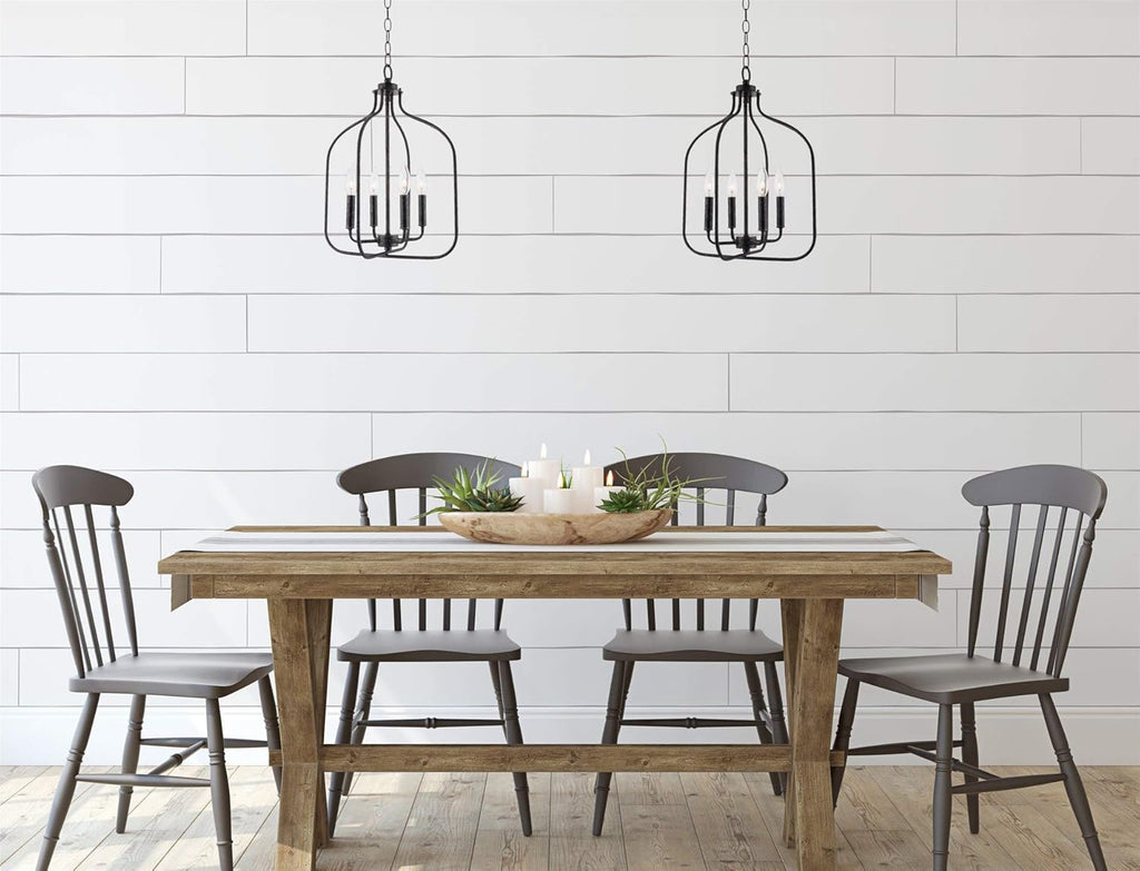 4-Light Black Pendant Light A996341