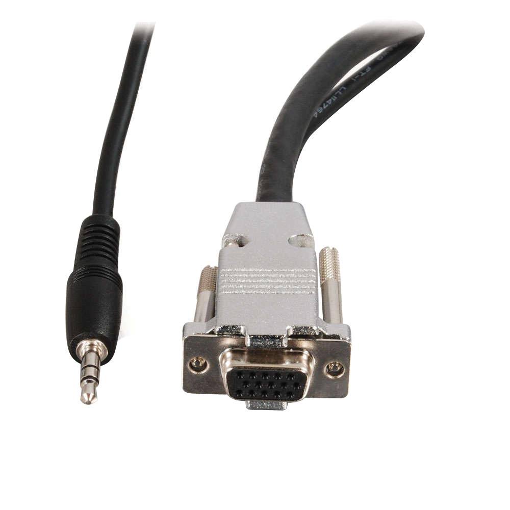 25ft Plenum-Rated HD15 UXGA M/F Extension Cable + 3.5mm M/M Audio P157283