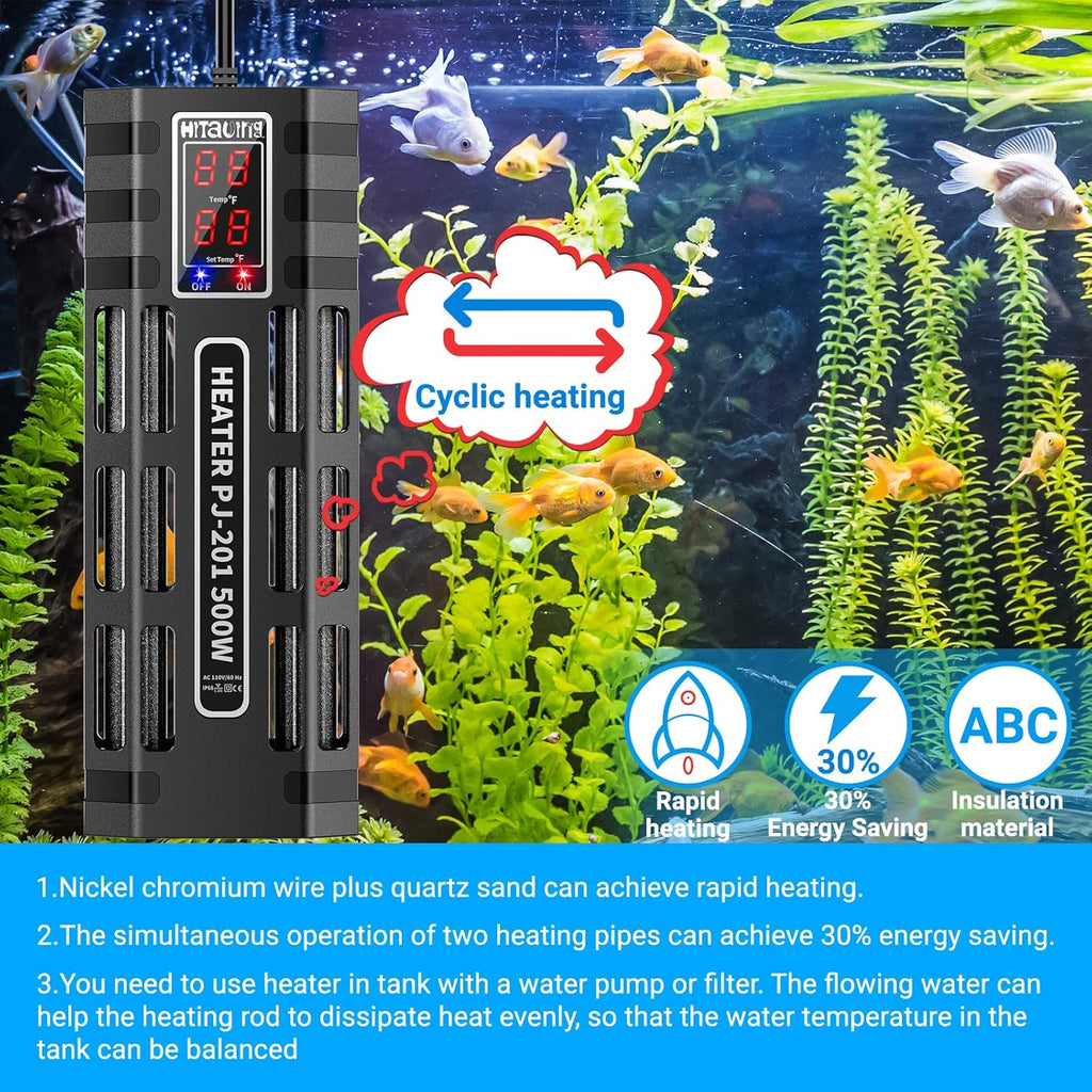 200W/300W/500W Submersible Aquarium Heater Y28626