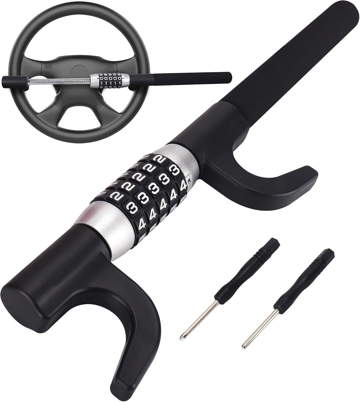 Steering Wheel Lock Anti Theft Extendable Heavy Duty Universal Car Truck SUV Q262