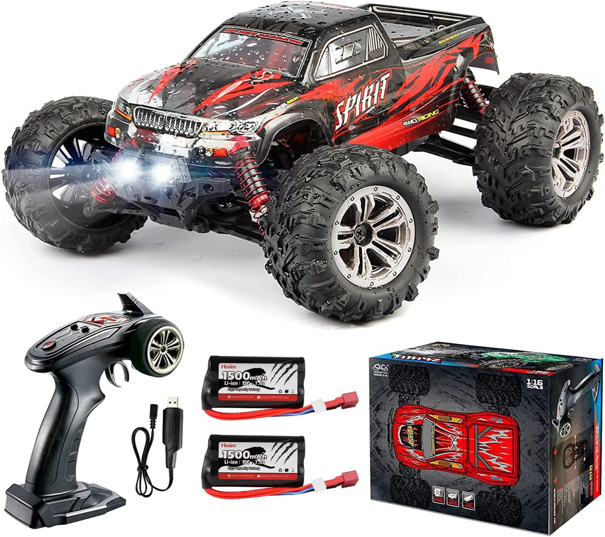 1:16 Scale 4WD Waterproof High Speed Electric RC Monster Truck L856661