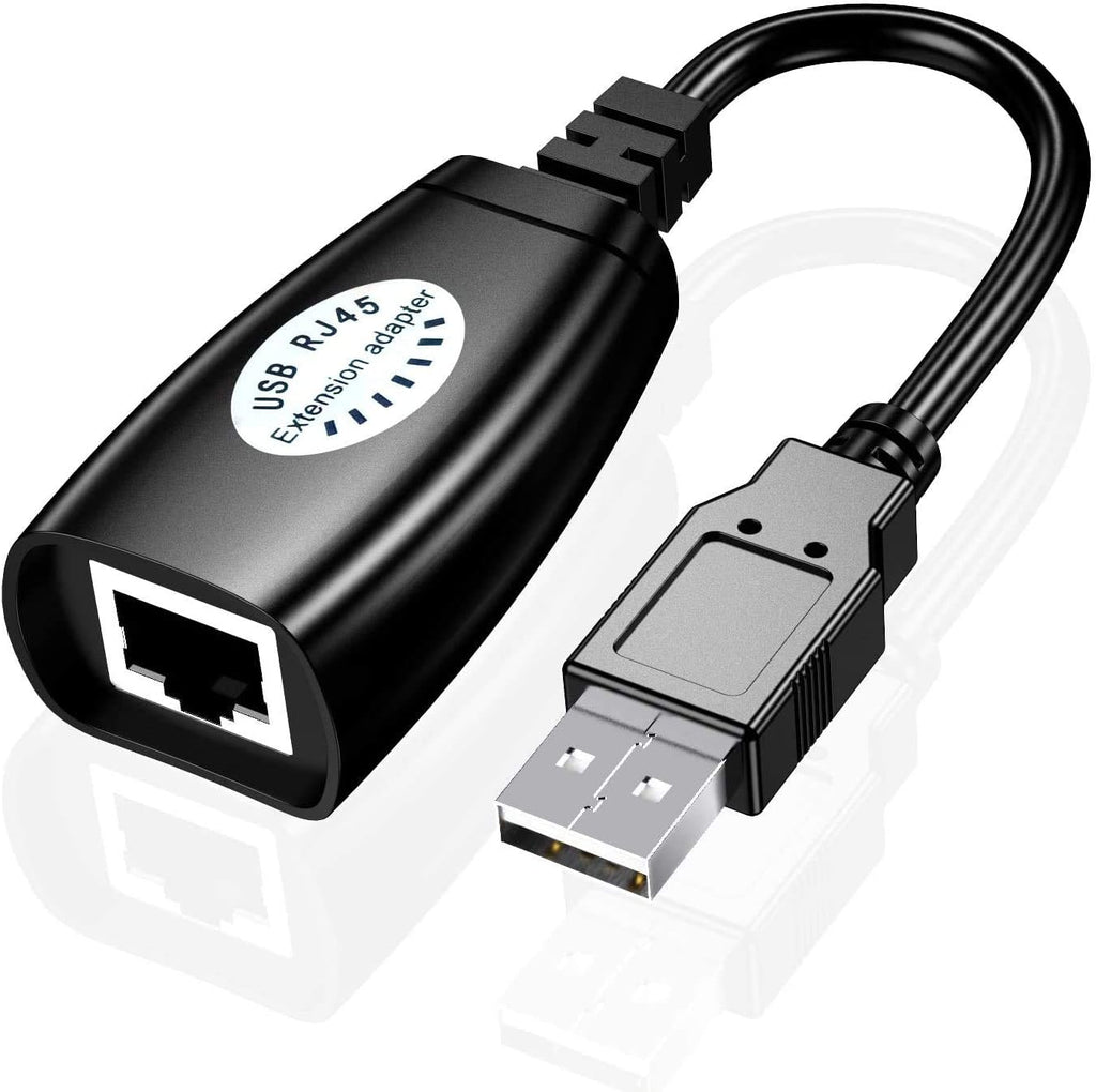 USB RJ45 Extender Over Cat5/Cat5e/Cat6 Cable Connector Adapter 2 Pairs O726