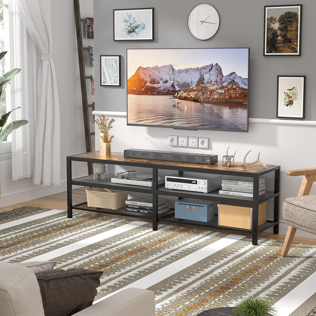Rustic Brown and Gray Oak TV Stand D14574