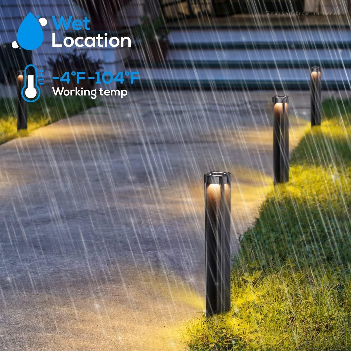 12-Pack Low Voltage Bollard Pathway Lights G2916