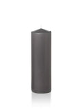 Set of 16 Gray Pillar Candles W987
