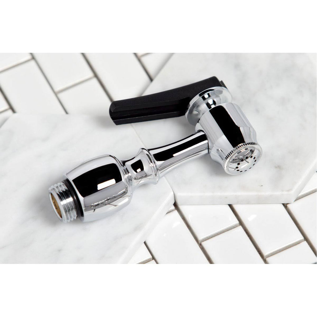 Polished Nickel Kitchen Faucet with Brass Sprayer S568406