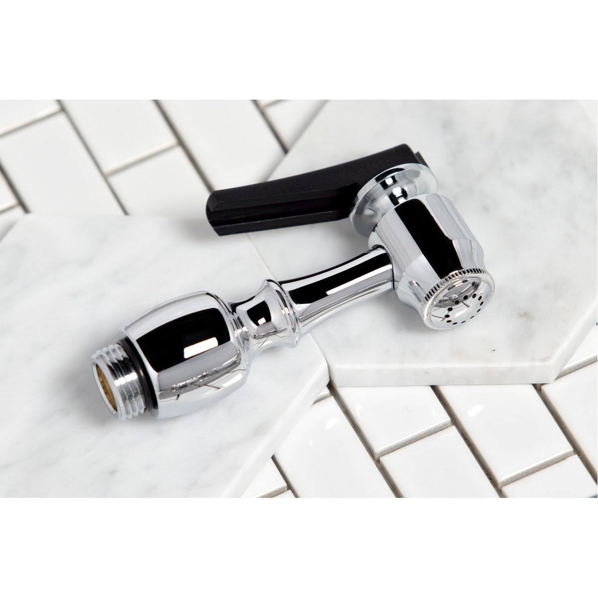 Polished Nickel Kitchen Faucet with Brass Sprayer S568406