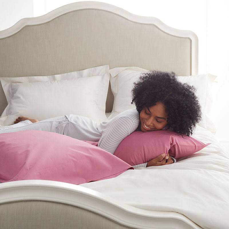 Ivory Cotton Percale Twin Duvet Cover K1495