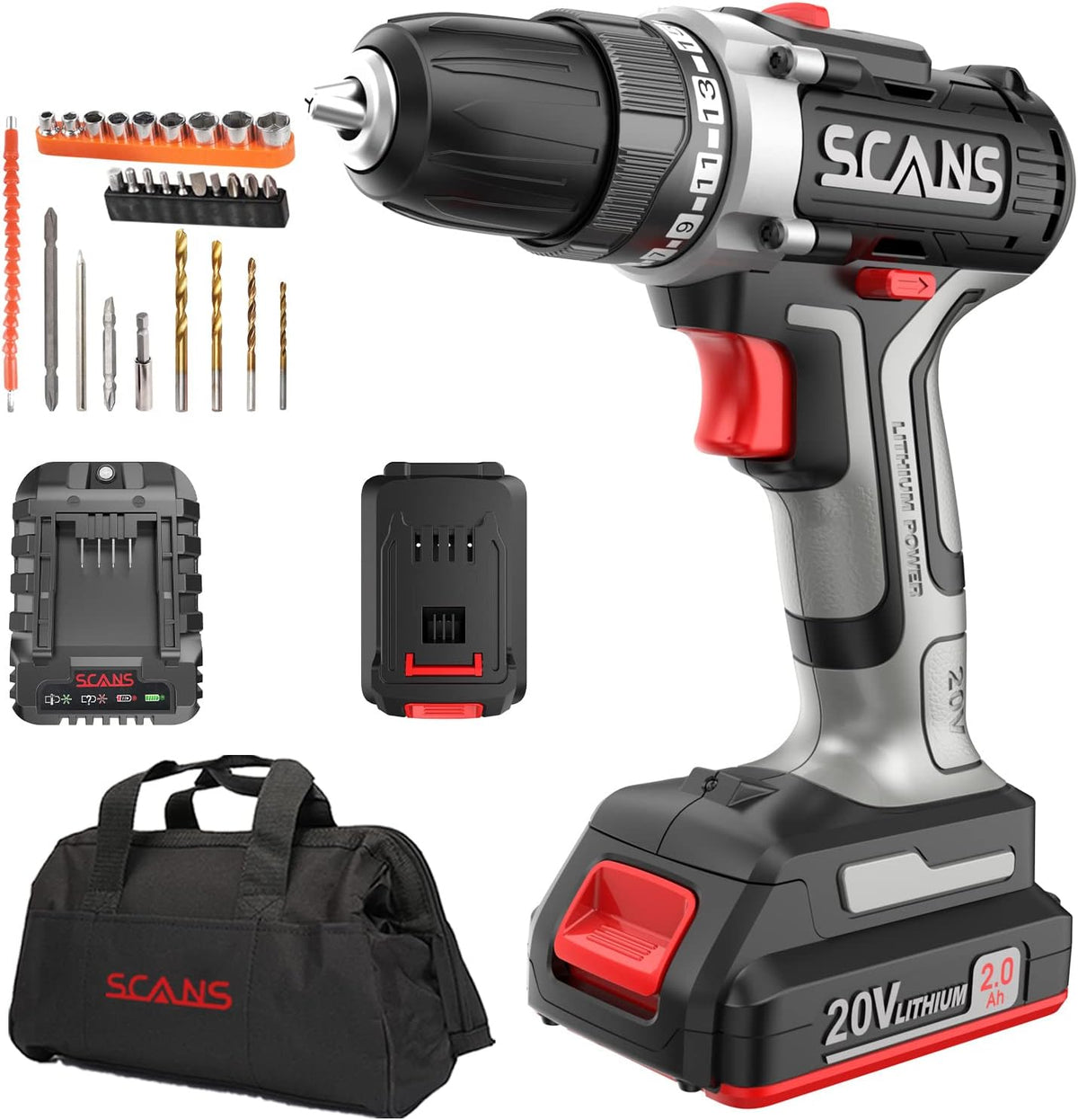Cordless Drill/Driver Kit 20V MAX 3/8 Keyless Chuck M8376