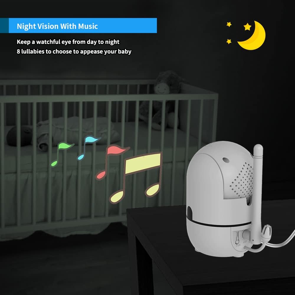 Baby Monitor with Camera and Audio, 5 Inch Video Baby Monitor I469