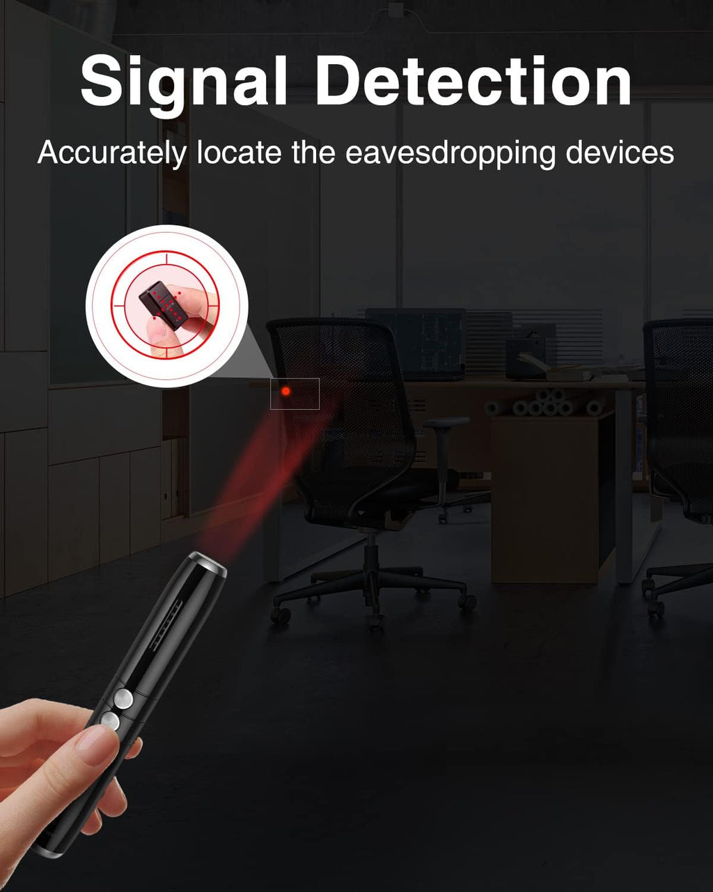 Portable Wireless Bug Detector with 5 Levels Sensitivity V53458