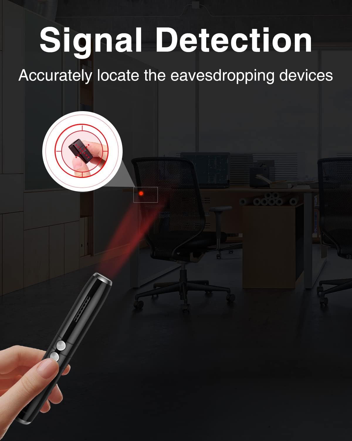 Portable Wireless Bug Detector with 5 Levels Sensitivity V53458