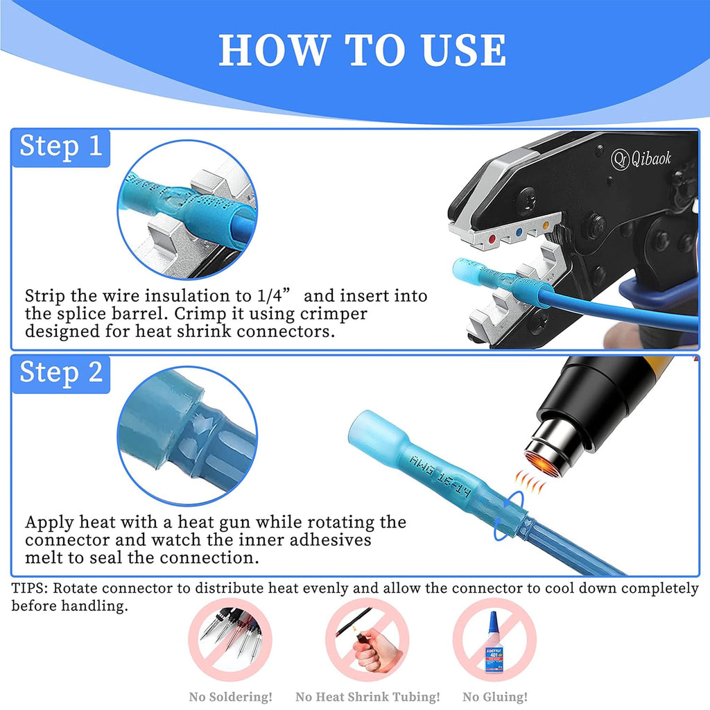 660 PCS Waterproof Insulated Heat Shrink Butt Connectors L1371