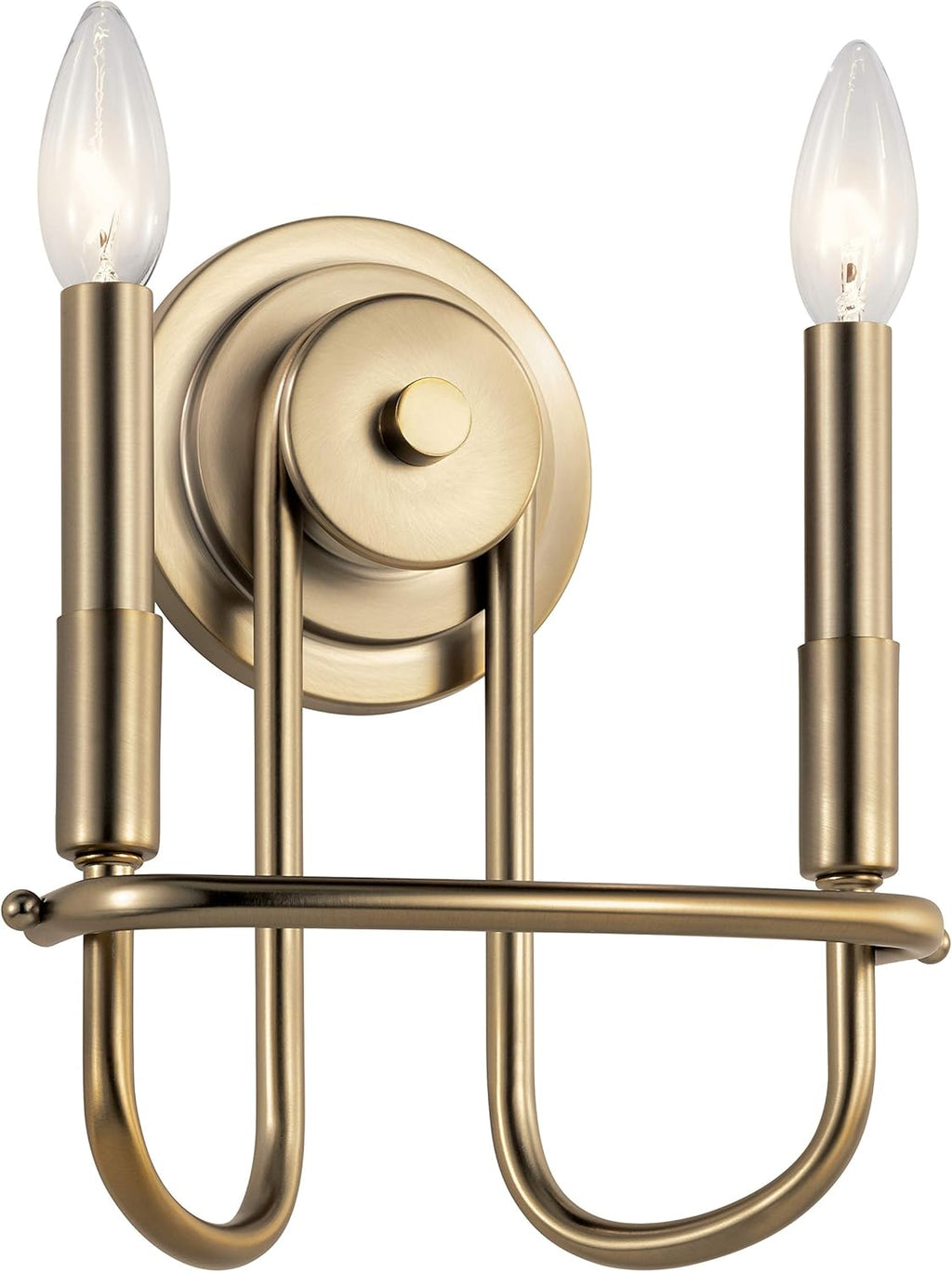 2 Light Brushed Nickel Wall Sconce D405