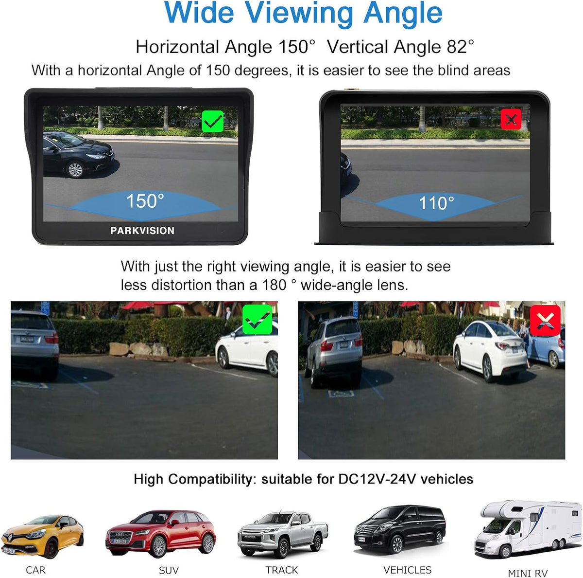 Digital Wireless Backup Camera Kit with 4.3'' HD Monitor IP68 Waterproof C4781