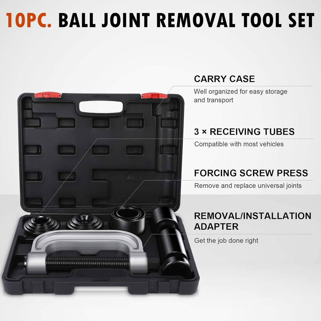 Heavy Duty Ball Joint Press & U Joint Removal Tool Kit with 4wd Adapters F134