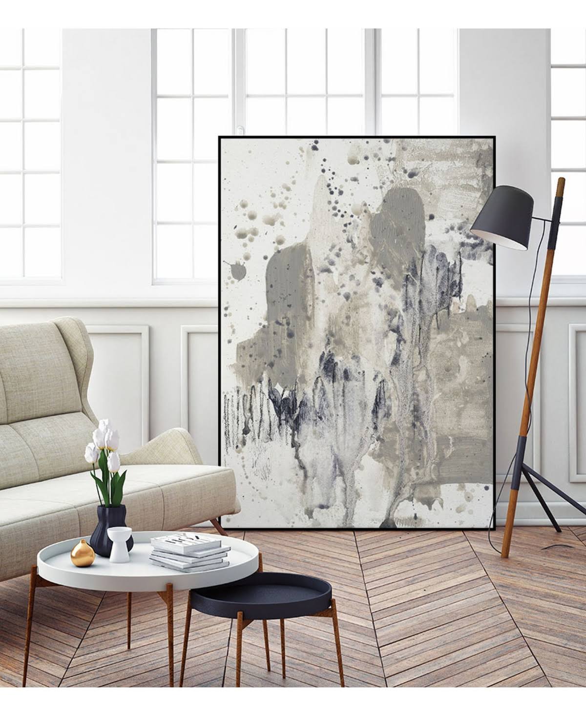 Framed Canvas Art Block D5555