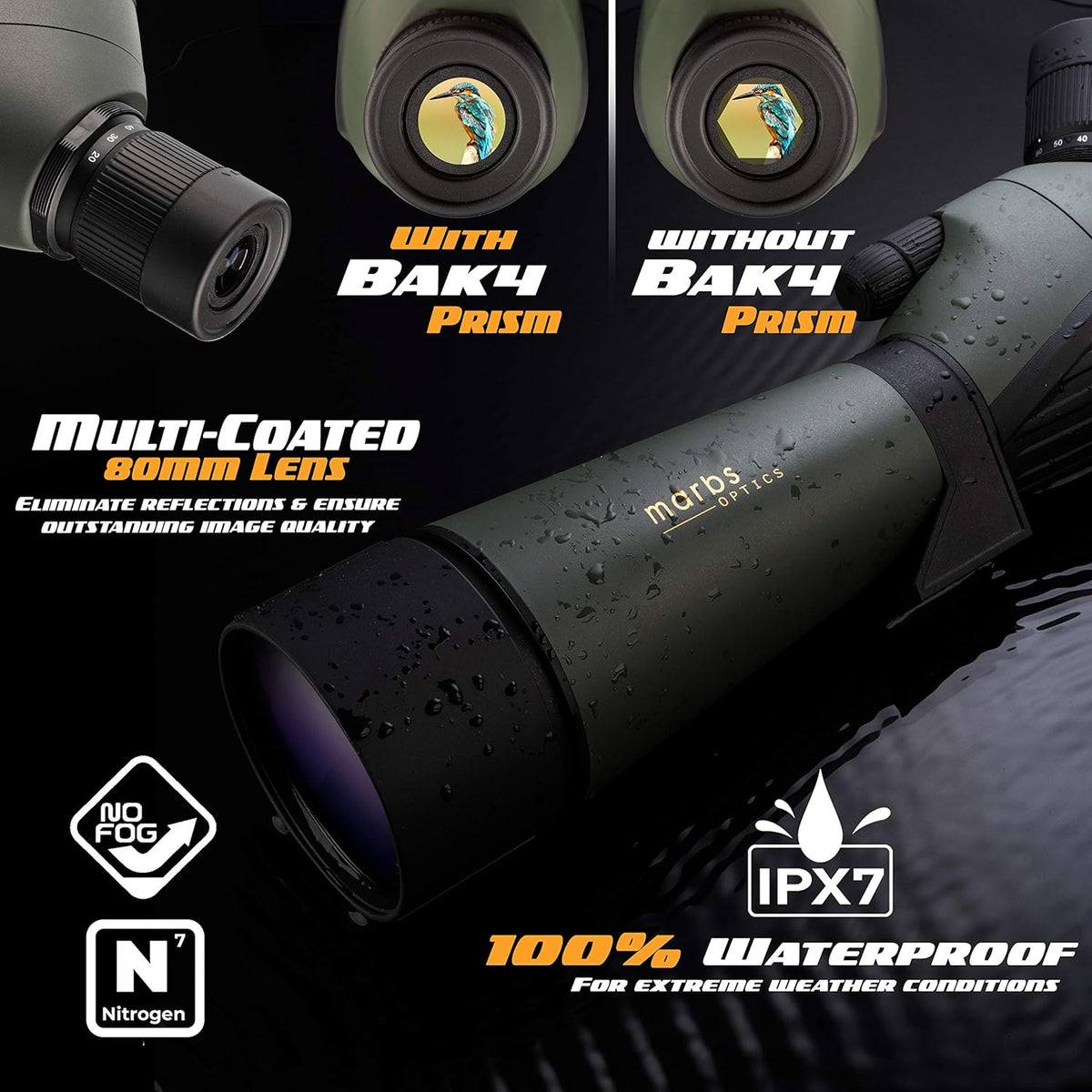 20-60x80 Spotting Scope with Tripod R340142