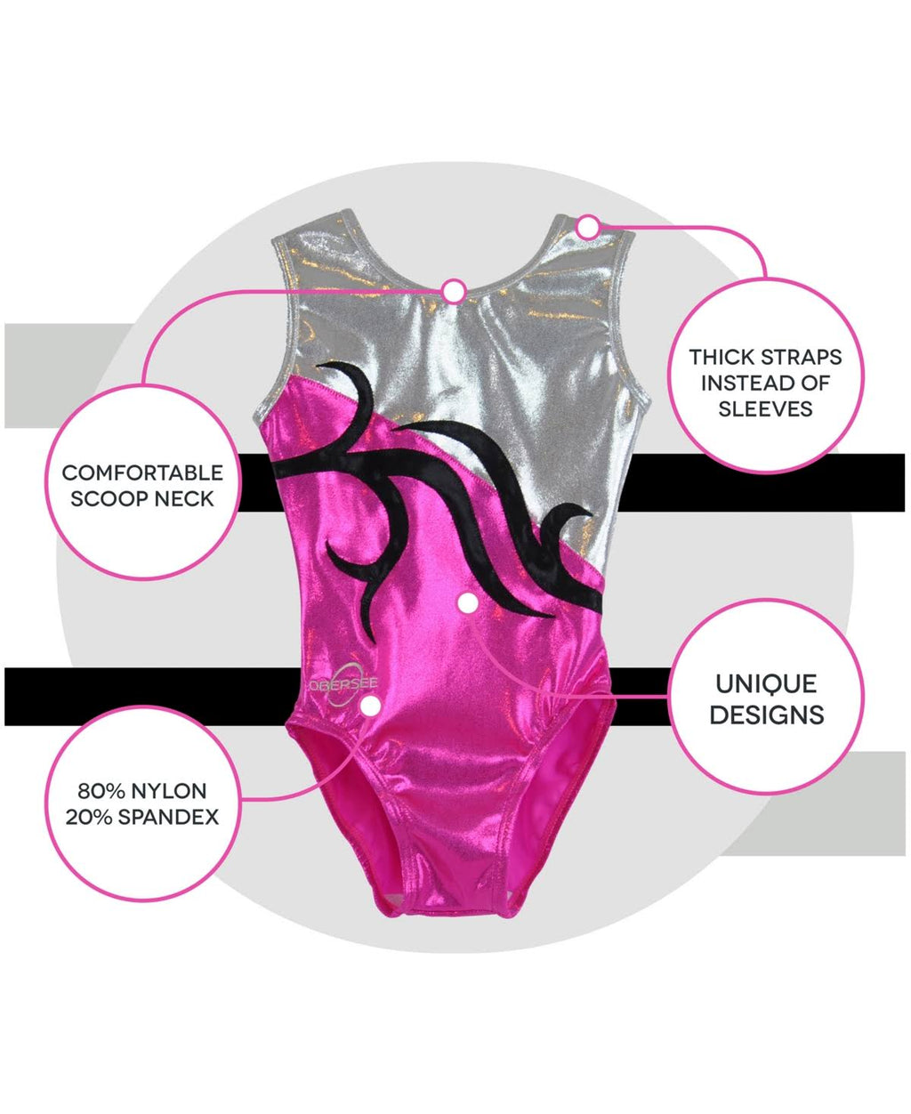 Pink Gymnastics Leotard B3948