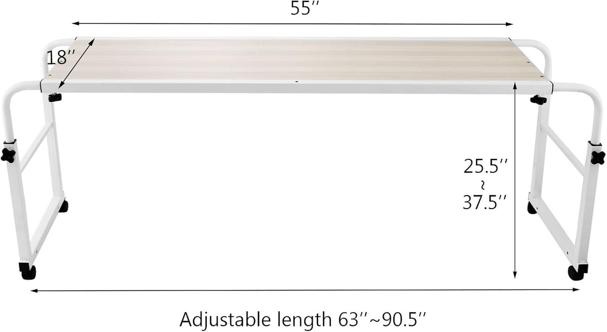 47 Inch Rolling Overbed Table F287