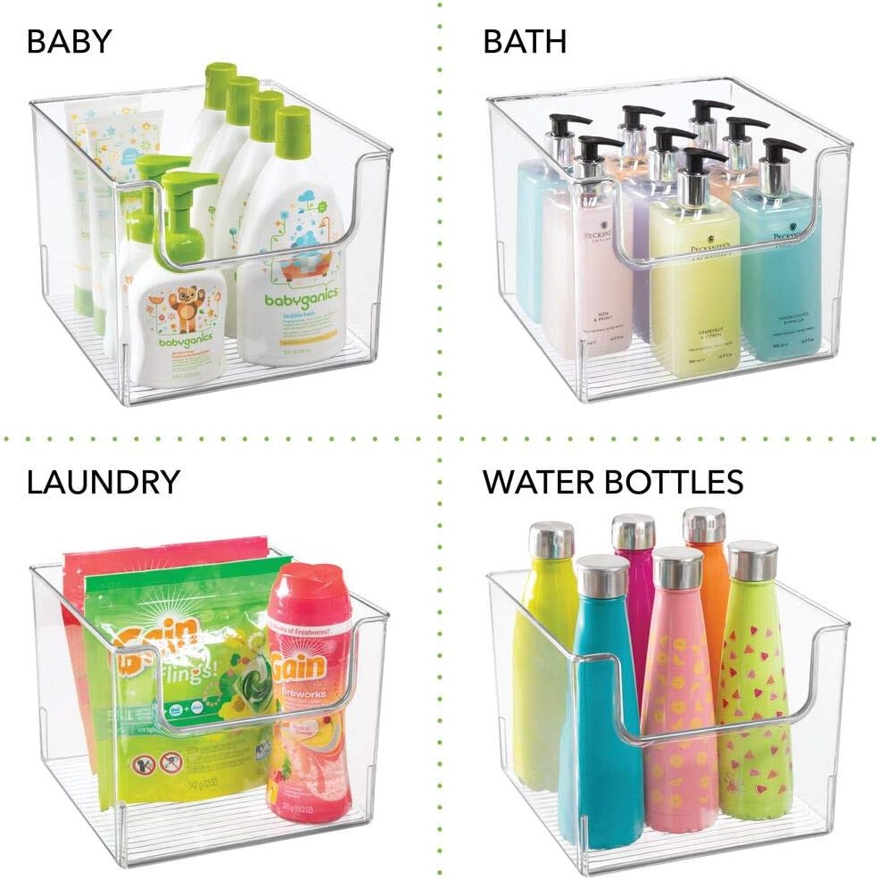 Clear Plastic Storage Organizer Bin 8 Pack M1143