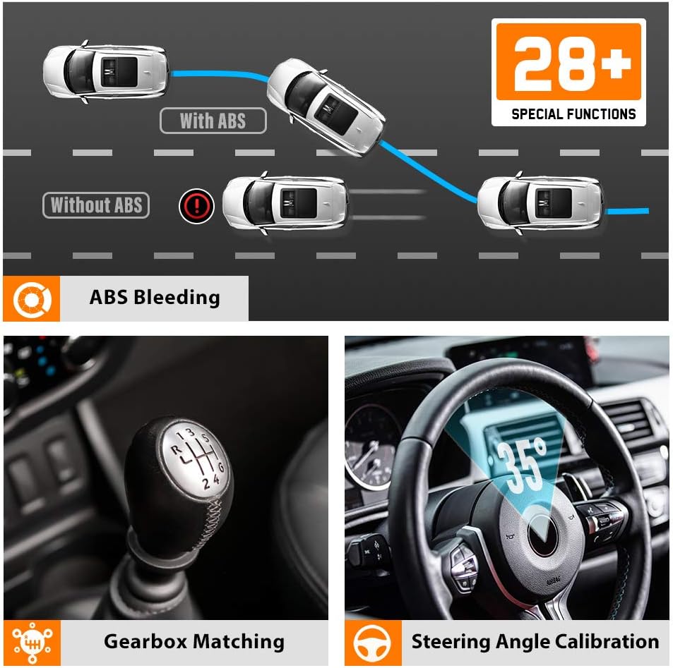 2022 Autel Scanner MaxiCOM MK808TS, Combination of Autel MK808BT and TS608, OE-Level TPMS Scan Tool with 28+ Service Functions, All Systems Diagnoses, Activate/Program/Relearn TPMS Sensors K628