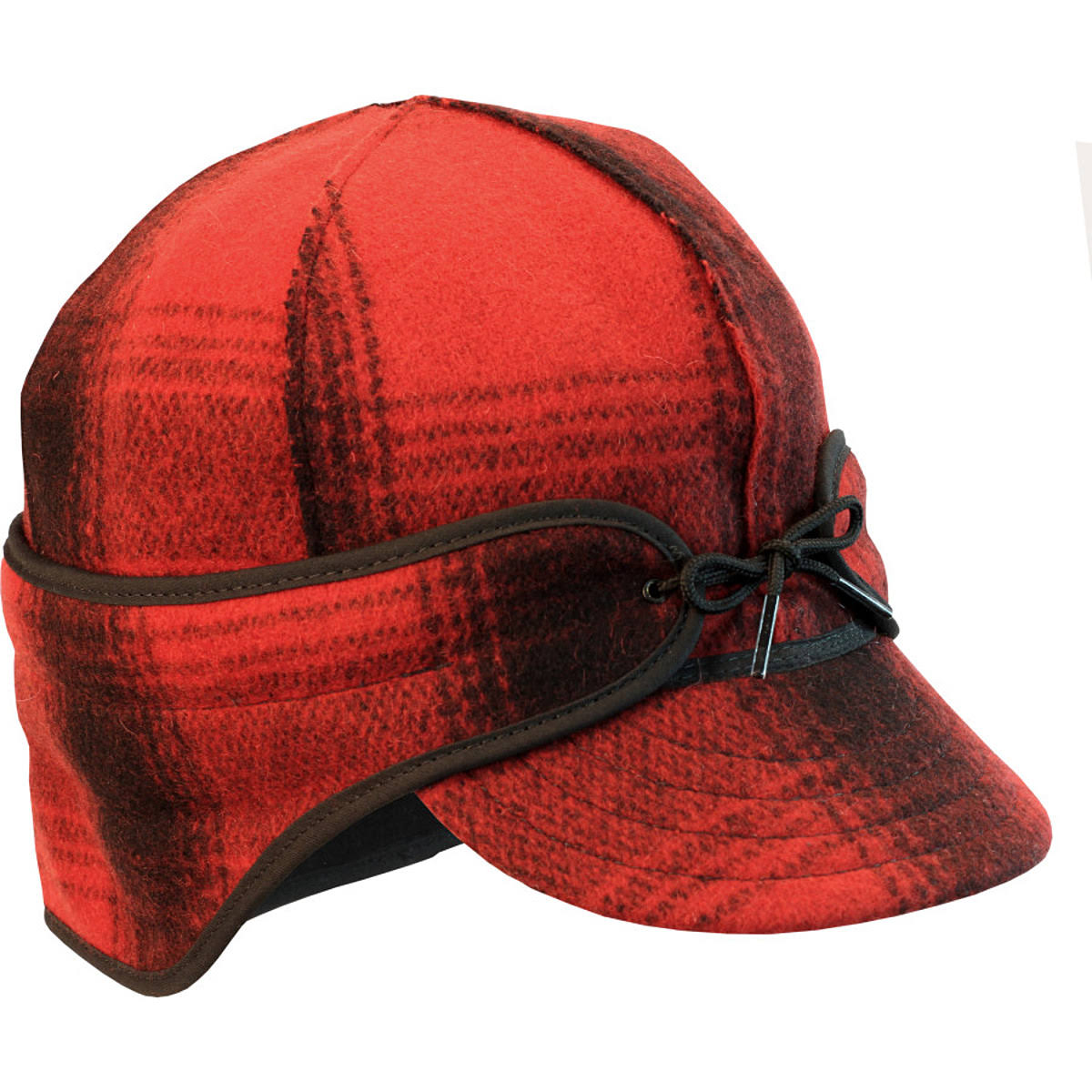 Red Black Plaid Cap Y796