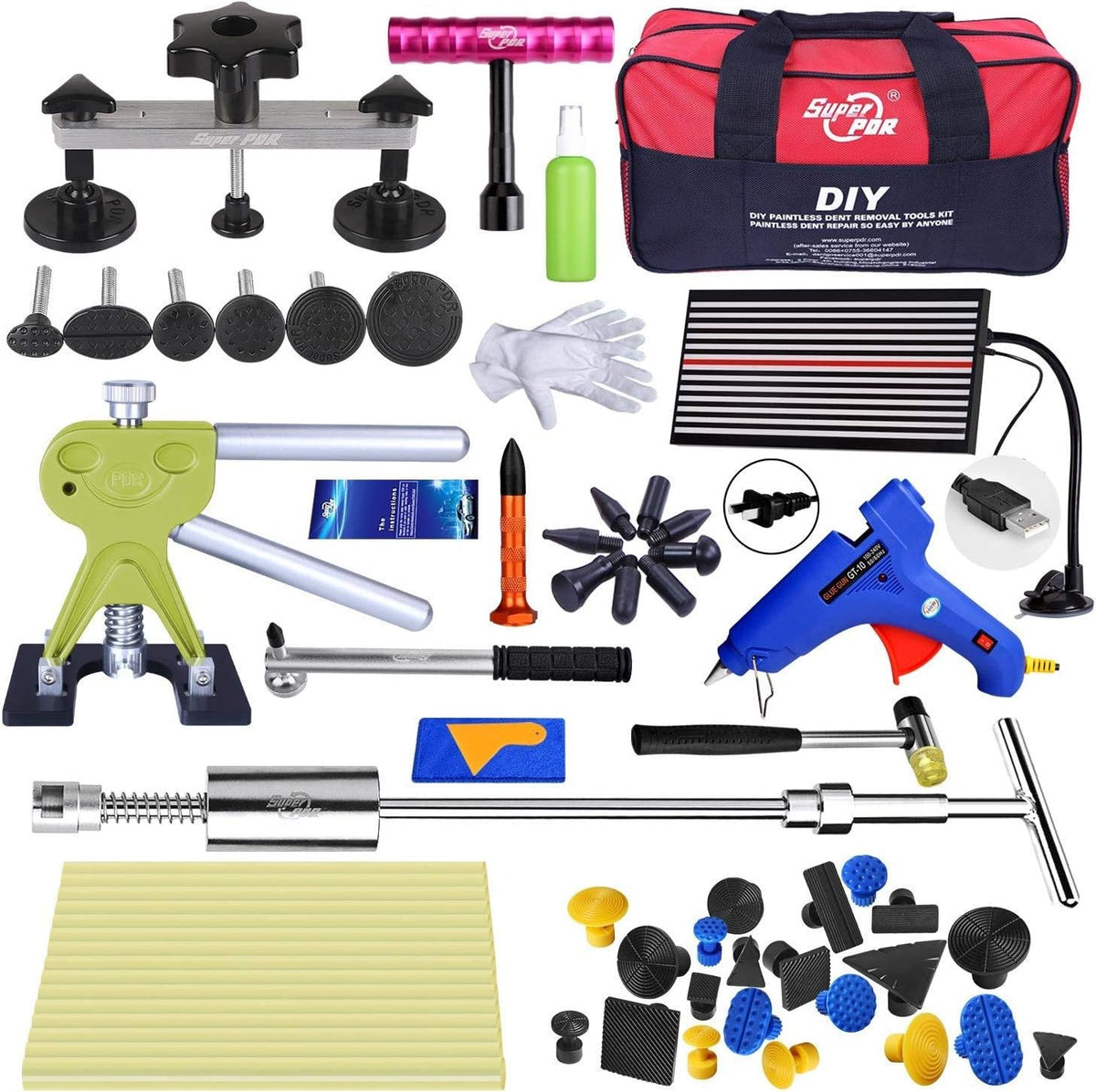 Paintless Dent Removal Tools Auto Dent Repair Kit Puller Sets O13541
