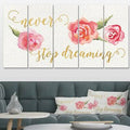 Gold Graphic Art Multi-Piece Image on Canvas D7338