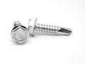 #4-24 x 1/2 Self Drilling Screw Hex Washer Head Zinc Plated S971