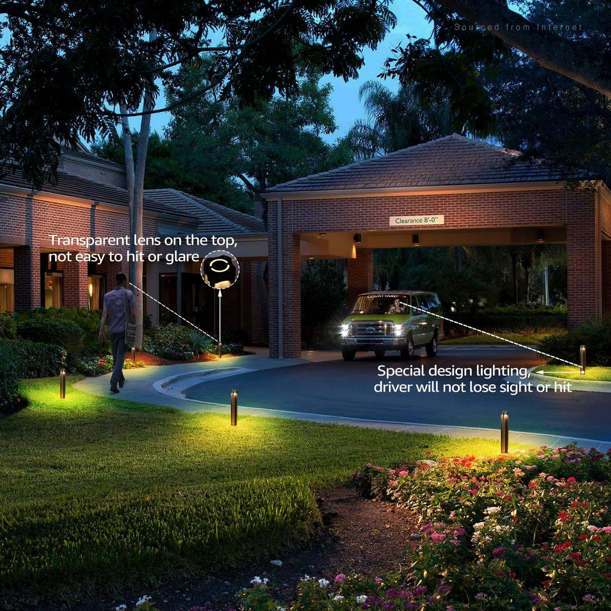 12-Pack Low Voltage Bollard Pathway Lights G2916