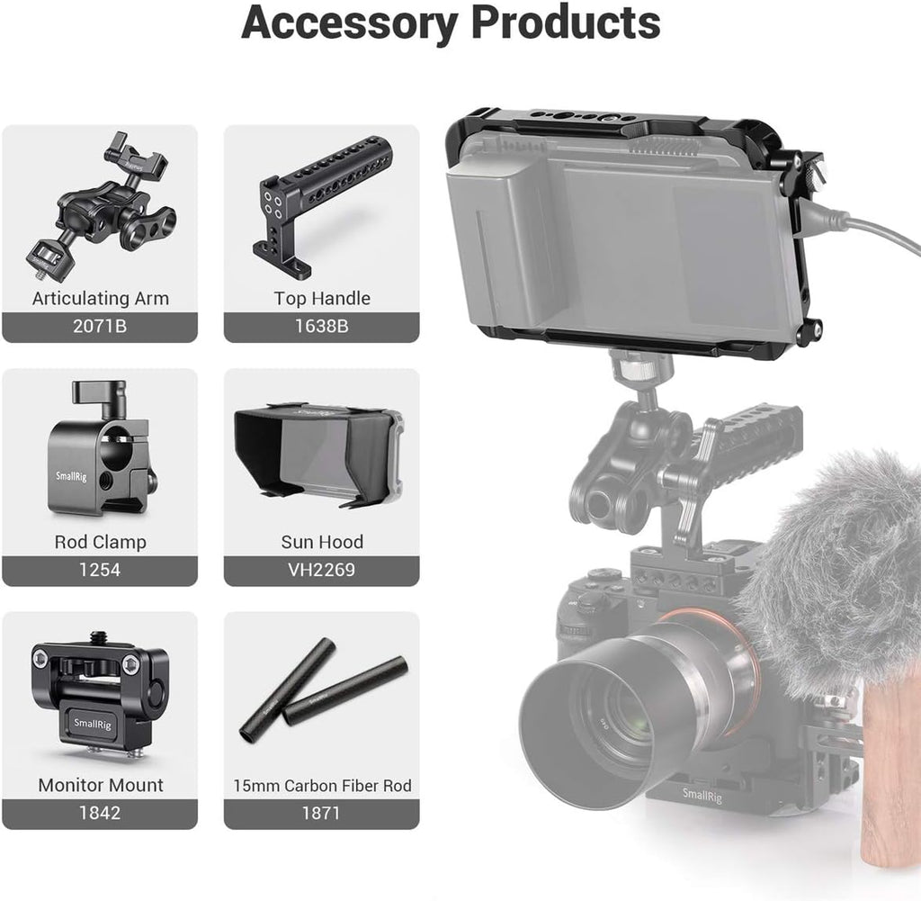 Monitor Cage with NATO Rail and HDMI Cable Clamp H3867