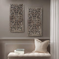 Botanical Panel Carved Wall 2 Piece Set Y783