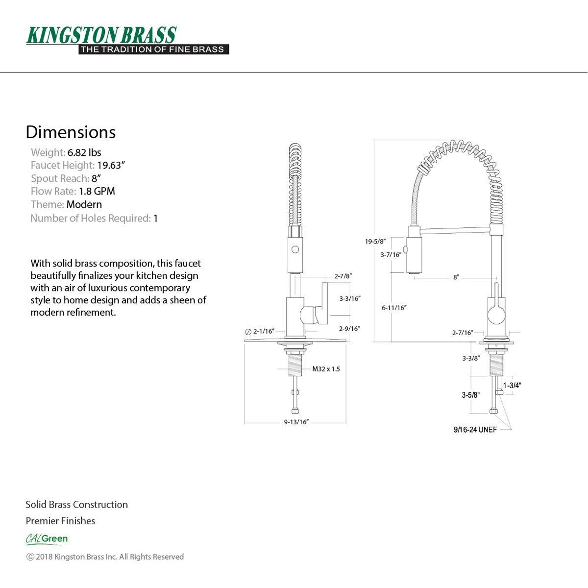Single Handle Pull Down Kitchen Faucet Naples Bronze O500