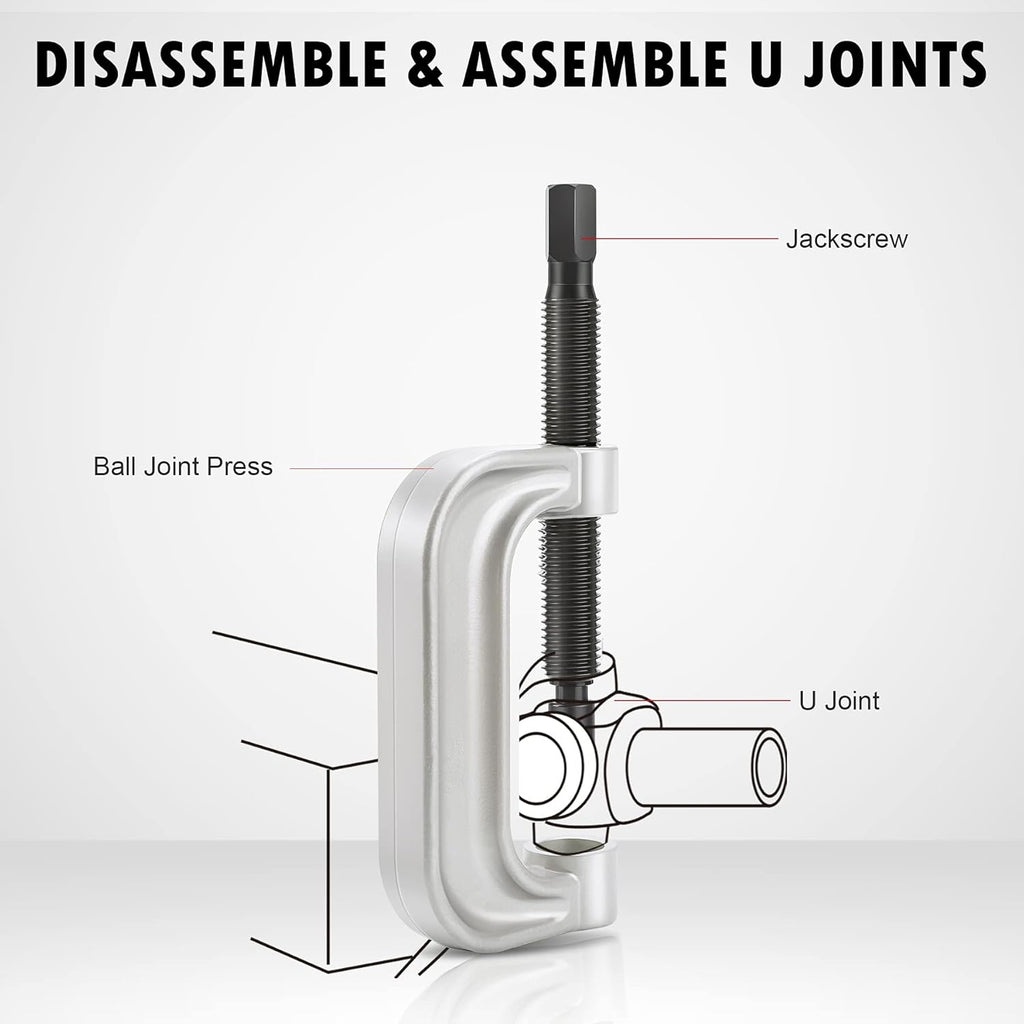 Heavy Duty Ball Joint Press & U Joint Removal Tool Kit with 4wd Adapters F134